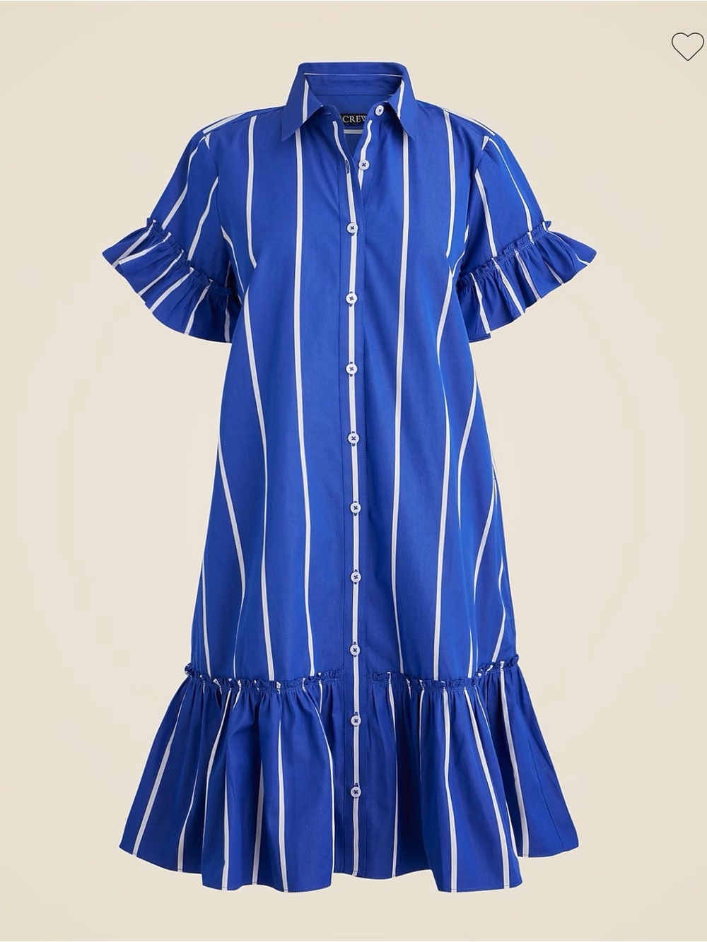 J.CREW AMELIA SHIRT DRESS STRIPE COTTON XS